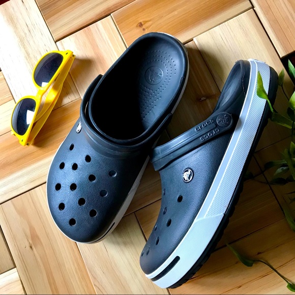 CROCS Other - Black/White Unisex Crocs Clogs Size 11 Women 9 Men